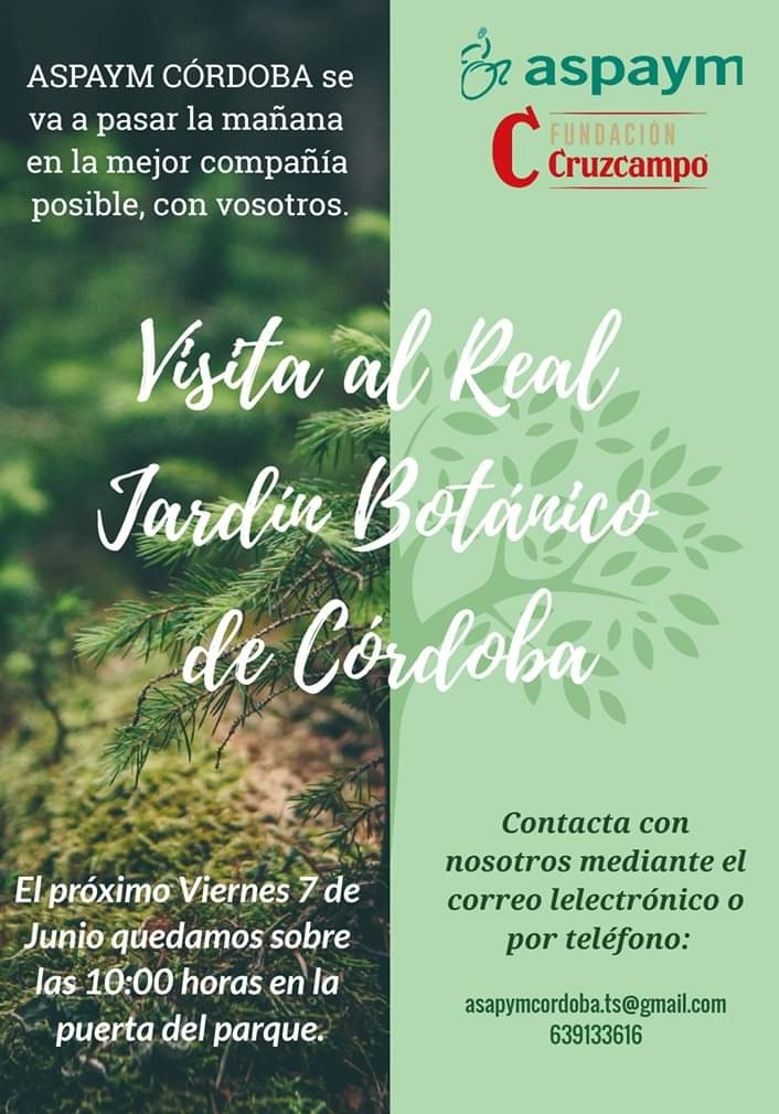 Cartel del evento: Visita al jardín botánico, el día 7 de junio